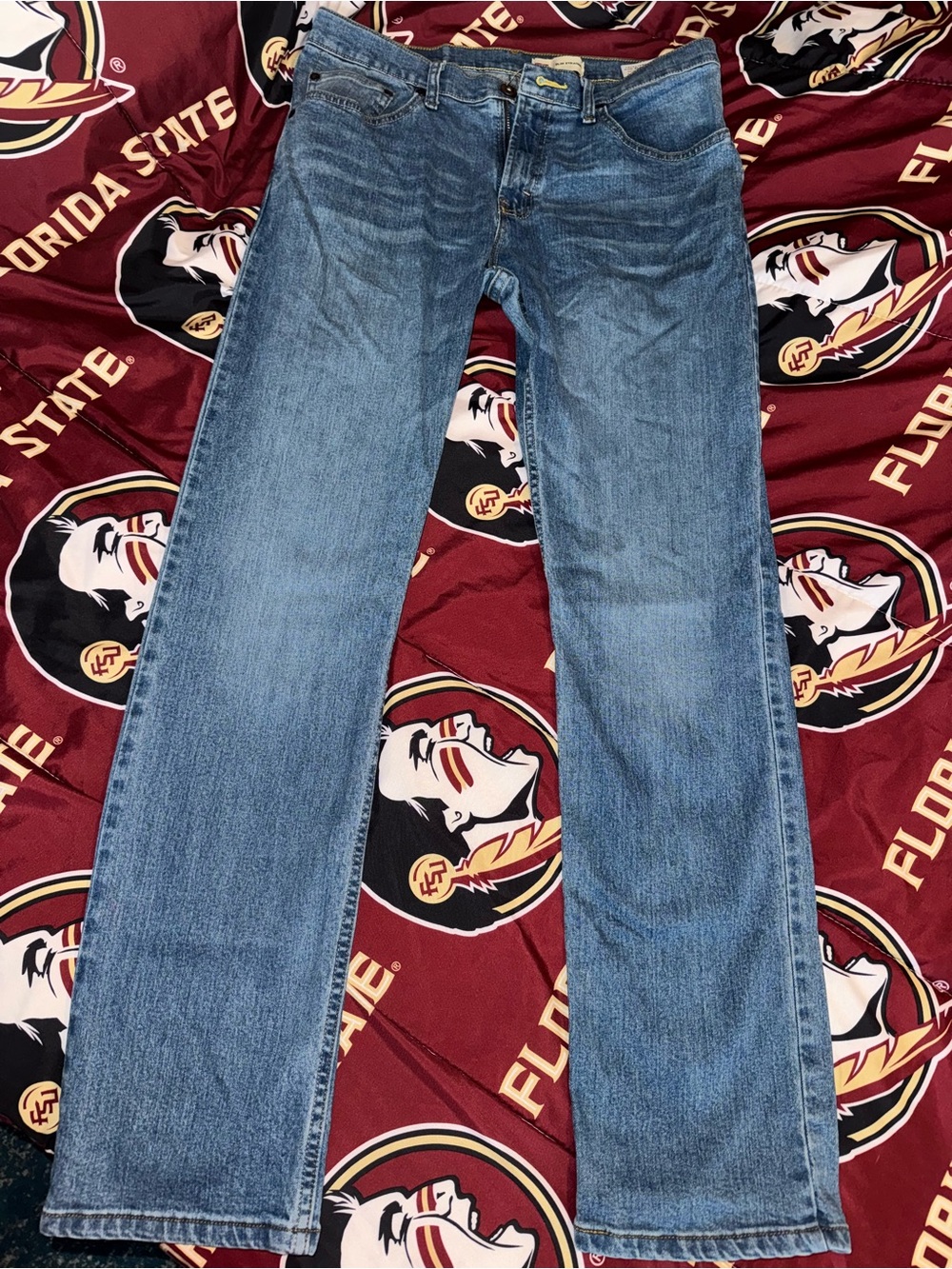 Wrangler Men's Straight-Leg Jeans in Medium Blue Wash